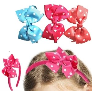 3Pc Girls Polka Dot Bows Hairbands
